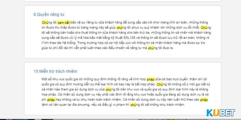 Nhà cái kubet có trách nhiệm gì khi xây dựng chính sách
